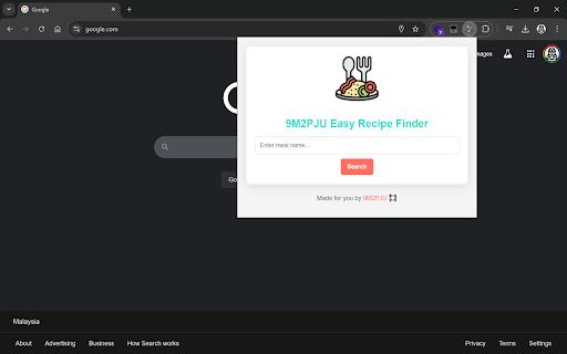 9M2PJU Easy Recipe Finder from Chrome web store to be run with OffiDocs Chromium online 9M2PJU Easy Recipe Finder from Chrome web store to be run with OffiDocs Chromium online