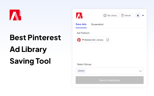 Ad Library:Ad Save Tool on FacebookPinterest from Chrome web store to be run with OffiDocs Chromium online Ad Library:Ad Save Tool on FacebookPinterest from Chrome web store to be run with OffiDocs Chromium online