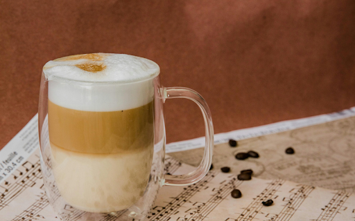 A Foamy Latte in a Glass Cup on a Music Sheet from Chrome web store to be run with OffiDocs Chromium online A Foamy Latte in a Glass Cup on a Music Sheet from Chrome web store to be run with OffiDocs Chromium online
