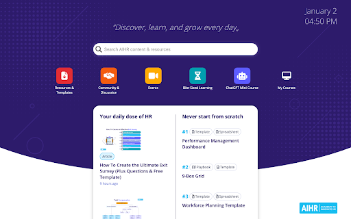 AIHR Member Start Page from Chrome web store to be run with OffiDocs Chromium online AIHR Member Start Page from Chrome web store to be run with OffiDocs Chromium online