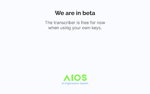 AIOS Meetings: Resúmenes y Transcripciones con IA para Google Meet from Chrome web store to be run with OffiDocs Chromium online AIOS Meetings: Resúmenes y Transcripciones con IA para Google Meet from Chrome web store to be run with OffiDocs Chromium online
