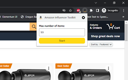 Amazon Influencer Toolkit from Chrome web store to be run with OffiDocs Chromium online Amazon Influencer Toolkit from Chrome web store to be run with OffiDocs Chromium online