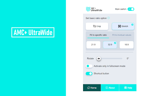 AMC+ UltraWide: custom fullscreen ratios from Chrome web store to be run with OffiDocs Chromium online AMC+ UltraWide: custom fullscreen ratios from Chrome web store to be run with OffiDocs Chromium online