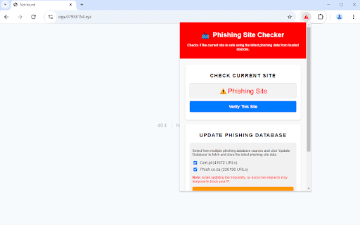 AntiPhish Phishing Site Checker from Chrome web store to be run with OffiDocs Chromium online AntiPhish Phishing Site Checker from Chrome web store to be run with OffiDocs Chromium online