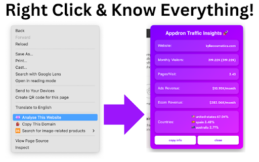 Appdron Website Traffic Checker from Chrome web store to be run with OffiDocs Chromium online Appdron Website Traffic Checker from Chrome web store to be run with OffiDocs Chromium online