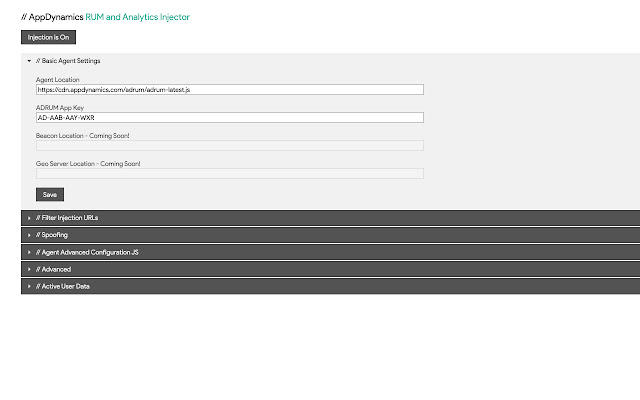 AppDynamics RUM and Analytics Injector Beta from Chrome web store to be run with OffiDocs Chromium online AppDynamics RUM and Analytics Injector Beta from Chrome web store to be run with OffiDocs Chromium online