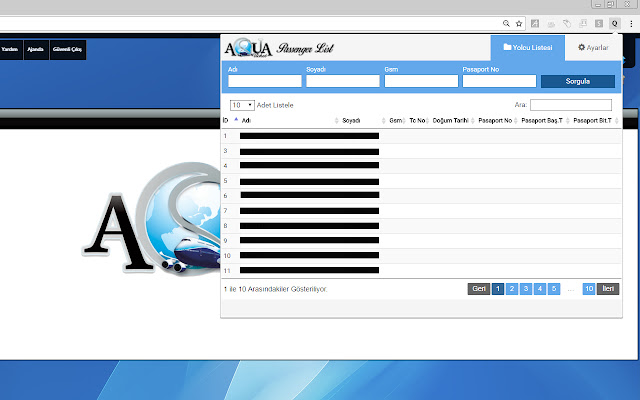 Aqua Ticket Passenger List from Chrome web store to be run with OffiDocs Chromium online Aqua Ticket Passenger List from Chrome web store to be run with OffiDocs Chromium online