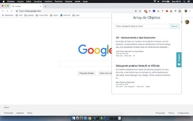 Array de Objetos from Chrome web store to be run with OffiDocs Chromium online Array de Objetos from Chrome web store to be run with OffiDocs Chromium online