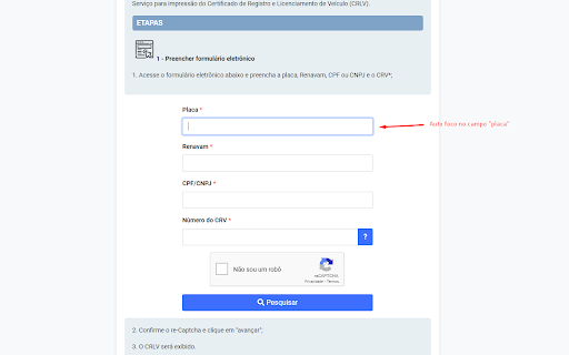 Auto foco campo Placa from Chrome web store to be run with OffiDocs Chromium online Auto foco campo Placa from Chrome web store to be run with OffiDocs Chromium online