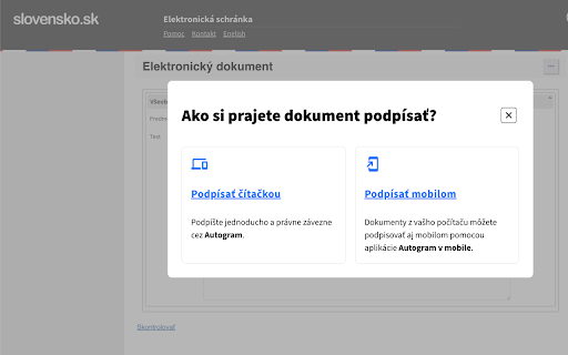 Autogram na štátnych weboch from Chrome web store to be run with OffiDocs Chromium online Autogram na štátnych weboch from Chrome web store to be run with OffiDocs Chromium online