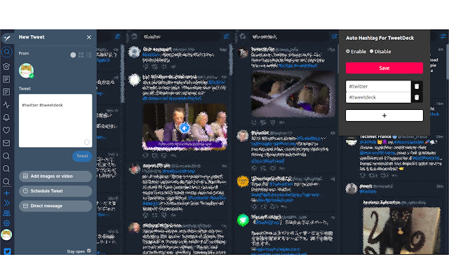 Auto Hashtag For TweetDeck from Chrome web store to be run with OffiDocs Chromium online Auto Hashtag For TweetDeck from Chrome web store to be run with OffiDocs Chromium online