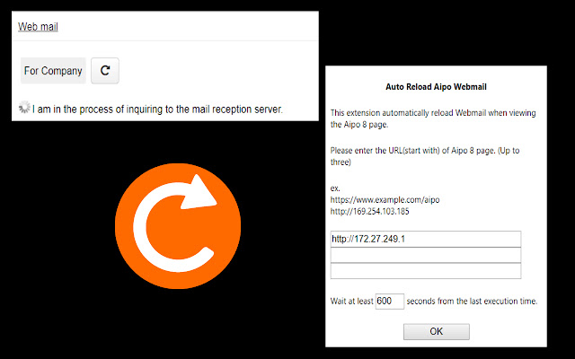 Auto Reload Aipo Webmail from Chrome web store to be run with OffiDocs Chromium online Auto Reload Aipo Webmail from Chrome web store to be run with OffiDocs Chromium online