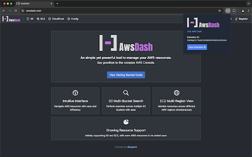 AwsDash from Chrome web store to be run with OffiDocs Chromium online AwsDash from Chrome web store to be run with OffiDocs Chromium online