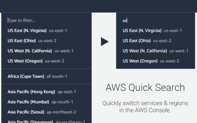 AWS Quick Search from Chrome web store to be run with OffiDocs Chromium online AWS Quick Search from Chrome web store to be run with OffiDocs Chromium online