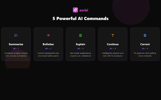 Axrisi AI Summarizer Text Tool for Smarter Web Reading from Chrome web store to be run with OffiDocs Chromium online Axrisi AI Summarizer Text Tool for Smarter Web Reading from Chrome web store to be run with OffiDocs Chromium online