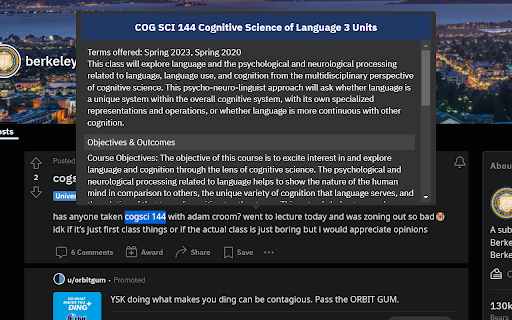 Berkeley Course Previews from Chrome web store to be run with OffiDocs Chromium online Berkeley Course Previews from Chrome web store to be run with OffiDocs Chromium online
