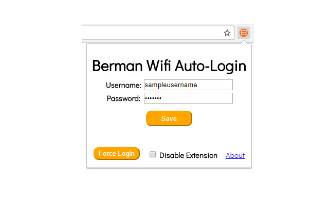 Berman Wifi Auto Login from Chrome web store to be run with OffiDocs Chromium online Berman Wifi Auto Login from Chrome web store to be run with OffiDocs Chromium online