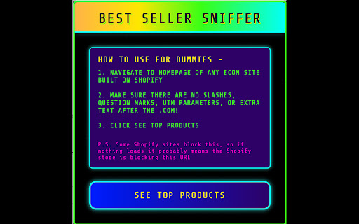 BestSellerSniffer from Chrome web store to be run with OffiDocs Chromium online BestSellerSniffer from Chrome web store to be run with OffiDocs Chromium online