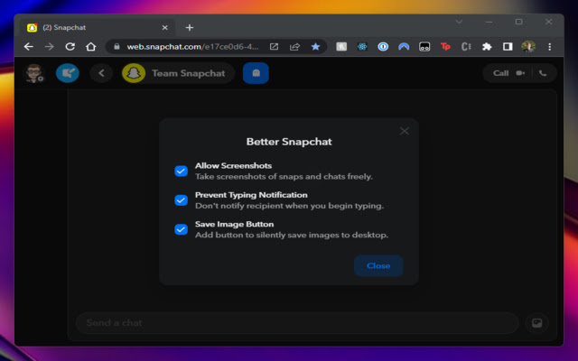 Better Snapchat from Chrome web store to be run with OffiDocs Chromium online Better Snapchat from Chrome web store to be run with OffiDocs Chromium online