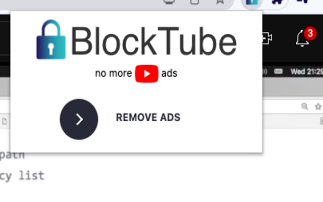 BlockTube (no more ads) from Chrome web store to be run with OffiDocs Chromium online BlockTube (no more ads) from Chrome web store to be run with OffiDocs Chromium online