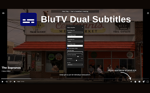 BluTV Dual Subtitles from Chrome web store to be run with OffiDocs Chromium online BluTV Dual Subtitles from Chrome web store to be run with OffiDocs Chromium online
