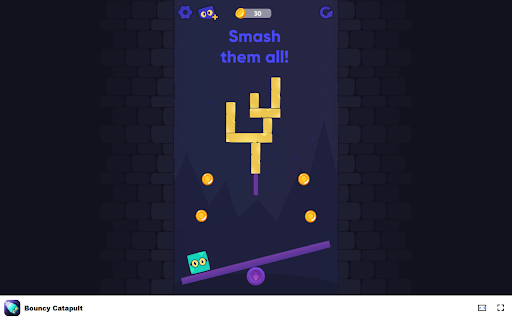 Bouncy Catapult Game Launch high and hit all the blocks! from Chrome web store to be run with OffiDocs Chromium online Bouncy Catapult Game Launch high and hit all the blocks! from Chrome web store to be run with OffiDocs Chromium online