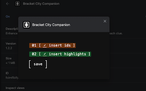 Bracket City Companion from Chrome web store to be run with OffiDocs Chromium online Bracket City Companion from Chrome web store to be run with OffiDocs Chromium online