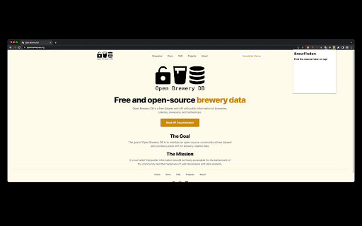 BrewFinder from Chrome web store to be run with OffiDocs Chromium online BrewFinder from Chrome web store to be run with OffiDocs Chromium online
