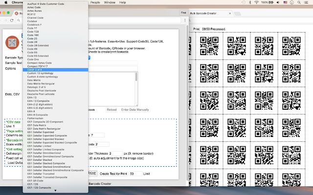 Bulk Barcode Creator and Print from Chrome web store to be run with OffiDocs Chromium online Bulk Barcode Creator and Print from Chrome web store to be run with OffiDocs Chromium online