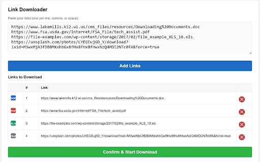 BulkDownloader from Chrome web store to be run with OffiDocs Chromium online BulkDownloader from Chrome web store to be run with OffiDocs Chromium online