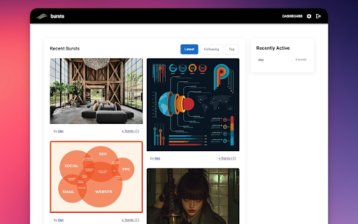 bursts.us: save images you like from Chrome web store to be run with OffiDocs Chromium online bursts.us: save images you like from Chrome web store to be run with OffiDocs Chromium online