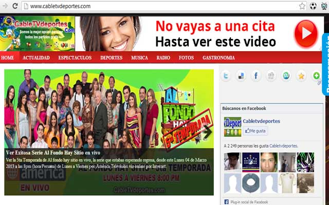 Cabletvdeportes from Chrome web store to be run with OffiDocs Chromium online Cabletvdeportes from Chrome web store to be run with OffiDocs Chromium online
