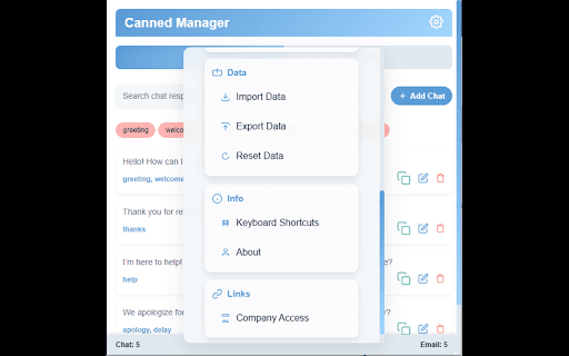 Canned Manager from Chrome web store to be run with OffiDocs Chromium online Canned Manager from Chrome web store to be run with OffiDocs Chromium online