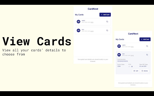 CardNest from Chrome web store to be run with OffiDocs Chromium online CardNest from Chrome web store to be run with OffiDocs Chromium online