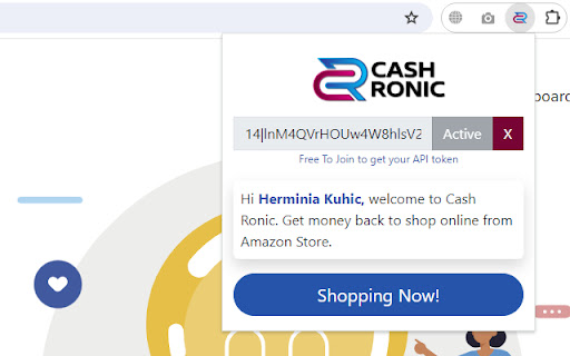 CashRonic Get cash back! from Chrome web store to be run with OffiDocs Chromium online CashRonic Get cash back! from Chrome web store to be run with OffiDocs Chromium online
