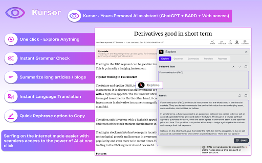 ChatGPT, Bing Bard For Chrome: Kursor from Chrome web store to be run with OffiDocs Chromium online ChatGPT, Bing Bard For Chrome: Kursor from Chrome web store to be run with OffiDocs Chromium online