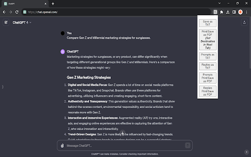 ChatGPT Chat SAVE from Chrome web store to be run with OffiDocs Chromium online ChatGPT Chat SAVE from Chrome web store to be run with OffiDocs Chromium online