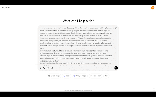 ChatGPT Input area Expander from Chrome web store to be run with OffiDocs Chromium online ChatGPT Input area Expander from Chrome web store to be run with OffiDocs Chromium online