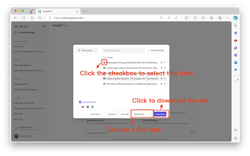 ChatGPT Prompts Manager from Chrome web store to be run with OffiDocs Chromium online ChatGPT Prompts Manager from Chrome web store to be run with OffiDocs Chromium online