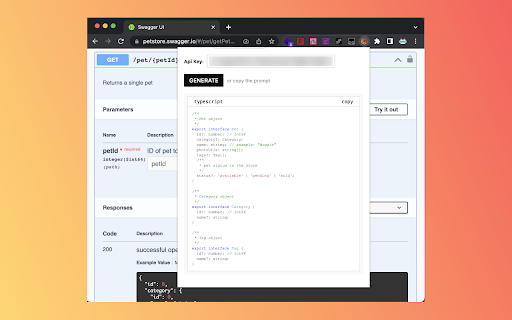 ChatSwaggerType from Chrome web store to be run with OffiDocs Chromium online ChatSwaggerType from Chrome web store to be run with OffiDocs Chromium online