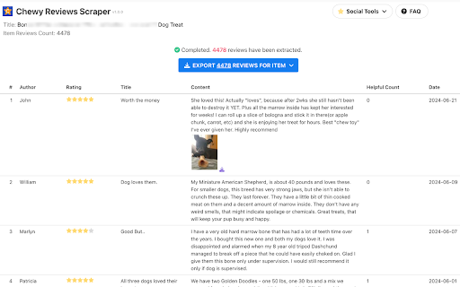 Chewy Reviews Scraper | Images from Chrome web store to be run with OffiDocs Chromium online Chewy Reviews Scraper | Images from Chrome web store to be run with OffiDocs Chromium online