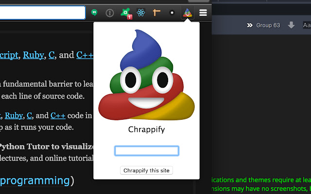 Chrappify from Chrome web store to be run with OffiDocs Chromium online Chrappify from Chrome web store to be run with OffiDocs Chromium online