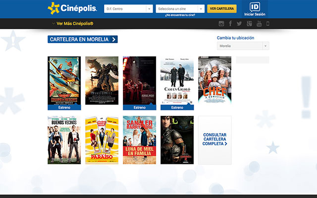 Cinépolis from Chrome web store to be run with OffiDocs Chromium online Cinépolis from Chrome web store to be run with OffiDocs Chromium online