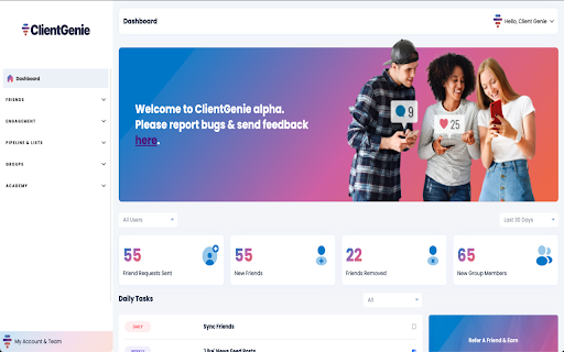 ClientGenie from Chrome web store to be run with OffiDocs Chromium online ClientGenie from Chrome web store to be run with OffiDocs Chromium online