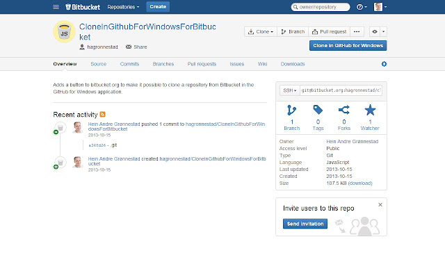 Clone in GitHub for Windows for Bitbucket from Chrome web store to be run with OffiDocs Chromium online Clone in GitHub for Windows for Bitbucket from Chrome web store to be run with OffiDocs Chromium online