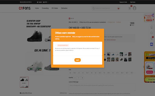 CNFans Warm Reminder Remover from Chrome web store to be run with OffiDocs Chromium online CNFans Warm Reminder Remover from Chrome web store to be run with OffiDocs Chromium online