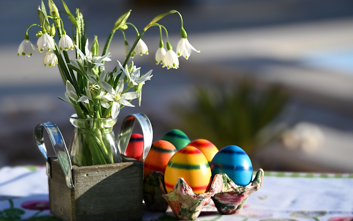 Colorful eggs next to the flowerpot from Chrome web store to be run with OffiDocs Chromium online Colorful eggs next to the flowerpot from Chrome web store to be run with OffiDocs Chromium online