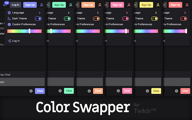 Color Swapper for Twitch™ from Chrome web store to be run with OffiDocs Chromium online Color Swapper for Twitch™ from Chrome web store to be run with OffiDocs Chromium online