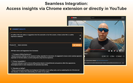 Comment Insights: Interactive AI Powered YouTube Comment Analyzer from Chrome web store to be run with OffiDocs Chromium online Comment Insights: Interactive AI Powered YouTube Comment Analyzer from Chrome web store to be run with OffiDocs Chromium online
