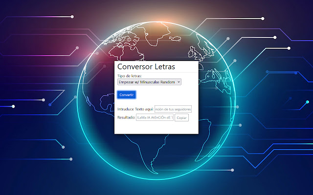Conversor de letras from Chrome web store to be run with OffiDocs Chromium online Conversor de letras from Chrome web store to be run with OffiDocs Chromium online